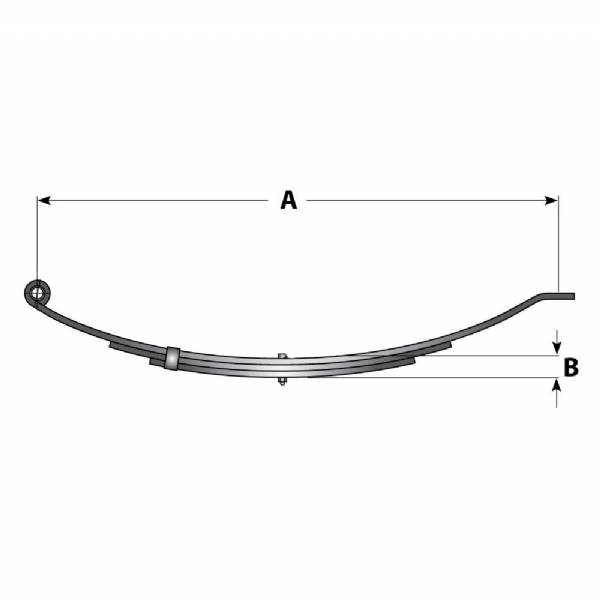 07205102 7 Leaf Slipper End Leaf Spring #2