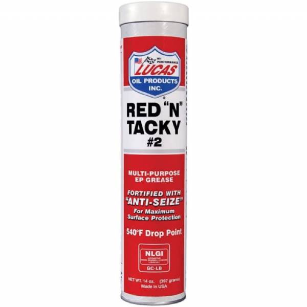 10005 Lucas Oil RED "N" TACKY Bearing Grease 14-OZ Cartridge