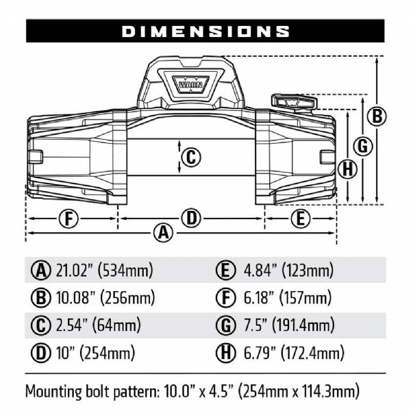 103250 Warn VR EVO-8 8,000LB Capacity Electric Winch with Wire Rope #3