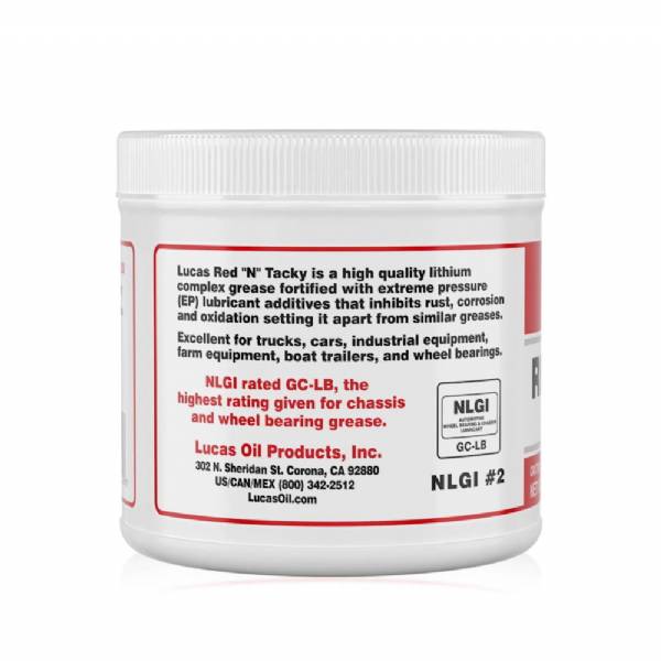 10574 Lucas Oil RED "N" TACKY Bearing Grease 1-LB Tub #3