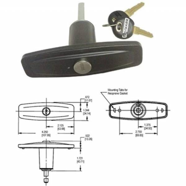 1671102 Pop Up Flush Mount T-Handle Lock #3