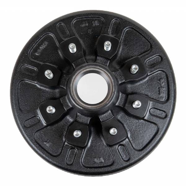 19-130 7000lb 8 on 6-1/2" Bolt Pattern 12" Complete Pre-Greased Brake Drum Kit with 1/2" Lug Studs #2