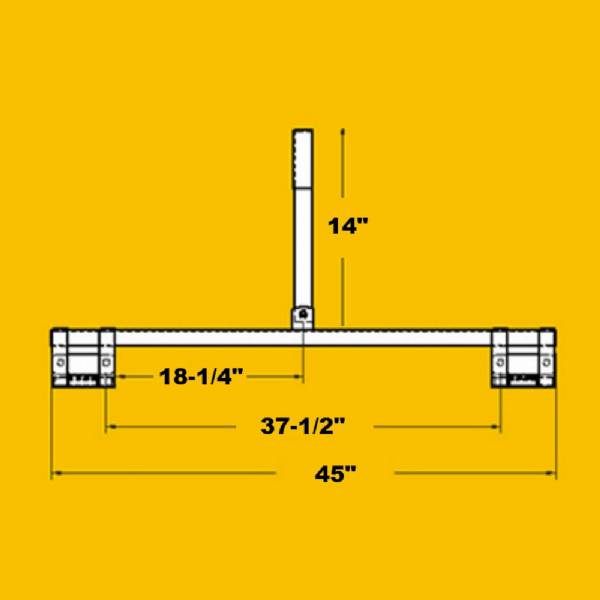 234045 45" Zinc Trailer Door Bar Lock #2