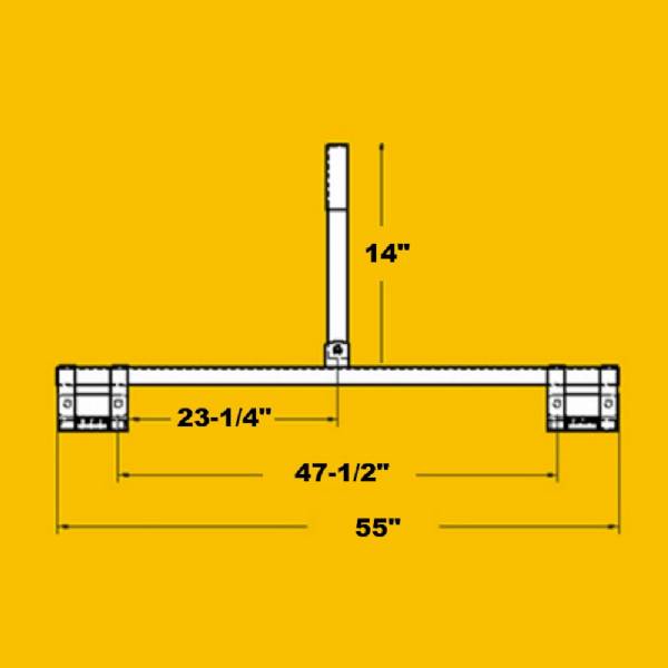 234055 55" Zinc Trailer Door Bar Lock #2