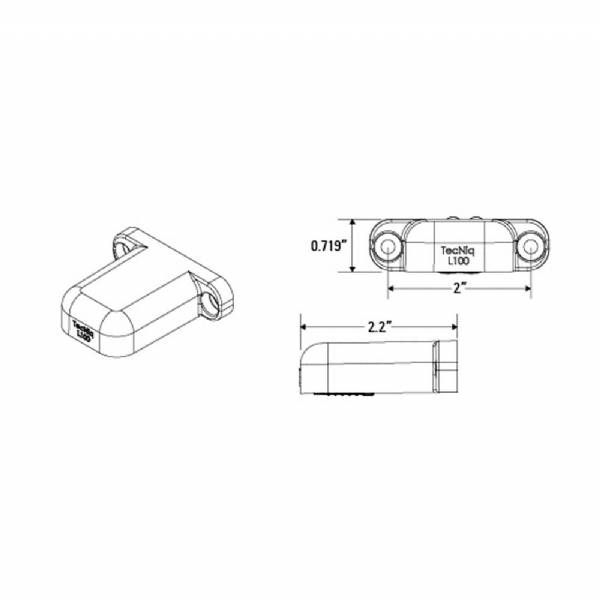 3504213 LED License Light Black Plastic #3