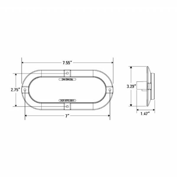 3504226 6 LED Clear Lens Surface Mount Tail Light #2