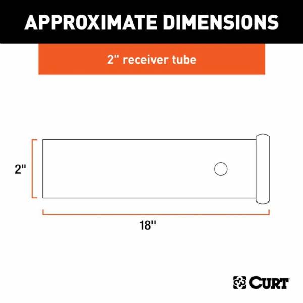 49180 18" Fabrication Steel Receiver Tubing with 2" x 2" Hitch Opening #3