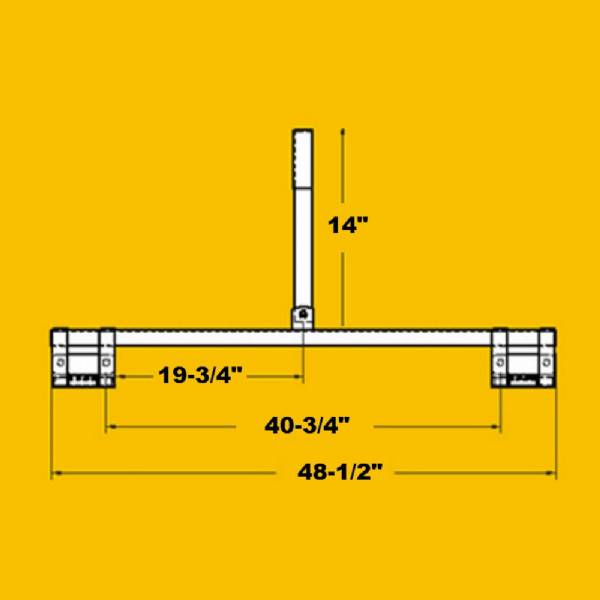 520044 48" Aluminum Heavy Duty Trailer Door Bar Lock #3