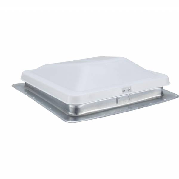 55-5026 14" x 14" Universal Ramp Style White Roof Vent #2