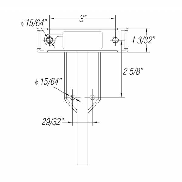 556510 Black Surface Mount Fender Light Bracket #2