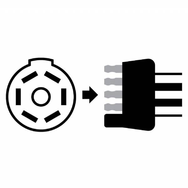 57250 7 Blade Connector  to 4 or 5 Way Flat Connector #3