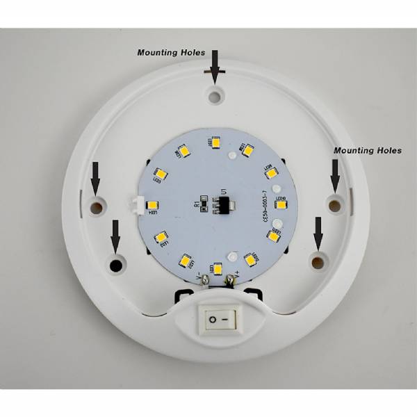 58-0102 4-1/2" Round 12 LED Interior Light With Switch #2