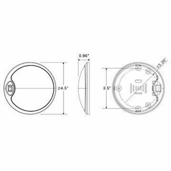 58-0102 4-1/2" Round 12 LED Interior Light With Switch #4