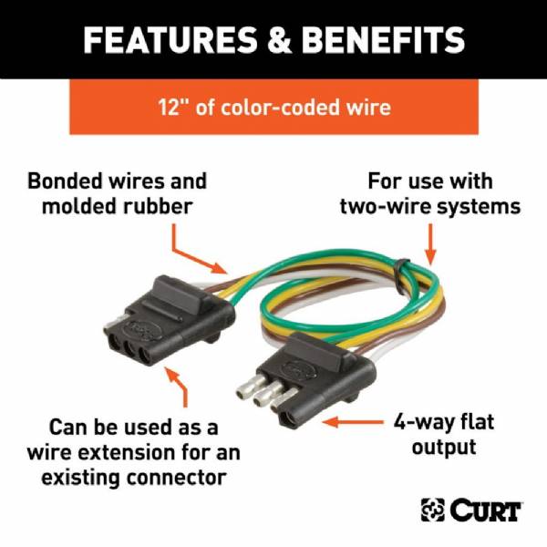 58380 4-Flat 12" Extension Loop #2