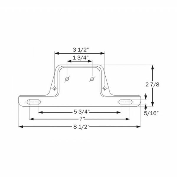 905115 Black Steel License Plate Bracket #2