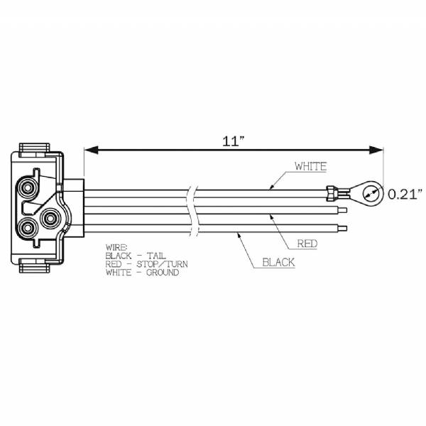 A47PB 3 Prong Right Angle Combination Stop Turn and Tail Plug #2