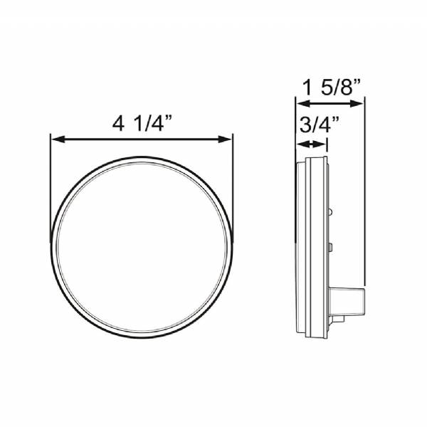 BUL06CB 4" Round Sealed Clear LED BackUp Light #2