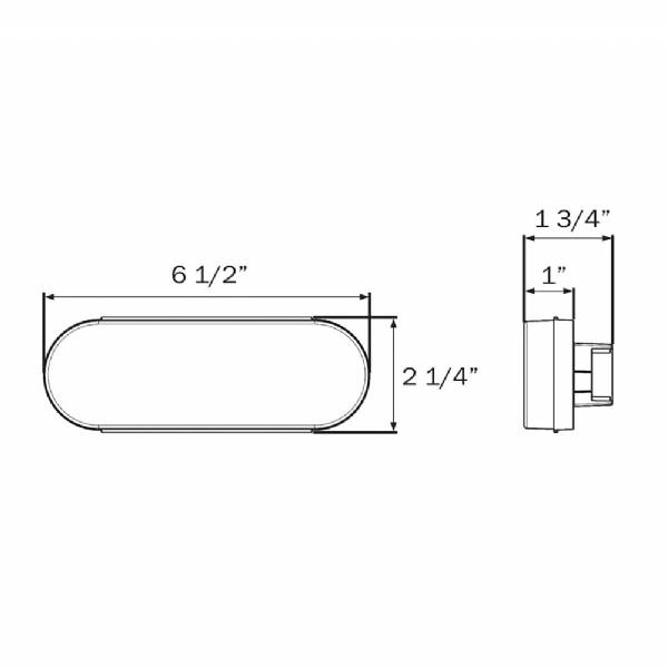 BUL12CB 6" LED Oval Grommet Mount Reverse Light #2