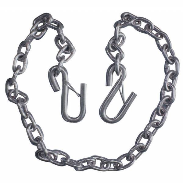 G301-S-5 5ft Trailer Safety Chain with 1/4" S-Hook on both ends