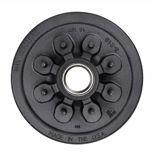 K08-219-1G 7000lb 8 on 6-1/2" Bolt Pattern 12" Complete Pre-Greased Brake Drum Kit with 1/2" Lug Studs #2