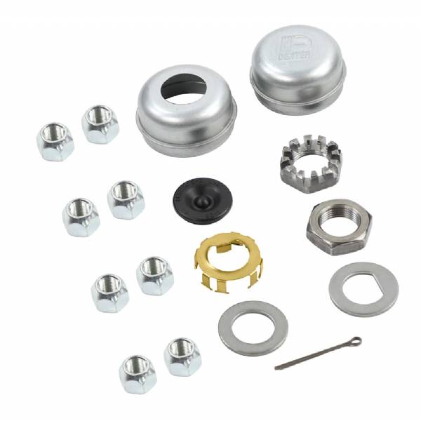 K08-219-2G 7000lb 8 on 6-1/2" Bolt Pattern 12" Complete Pre-Greased Brake Drum Kit with 9/16" Lug Studs #5