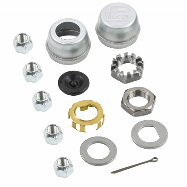 K08-248-1G 3500lb 5 on 4-1/2" Bolt Pattern Pre-Greased Idler Hub Kit with 1-1/16" and 1-3/8" Bearing Set #6