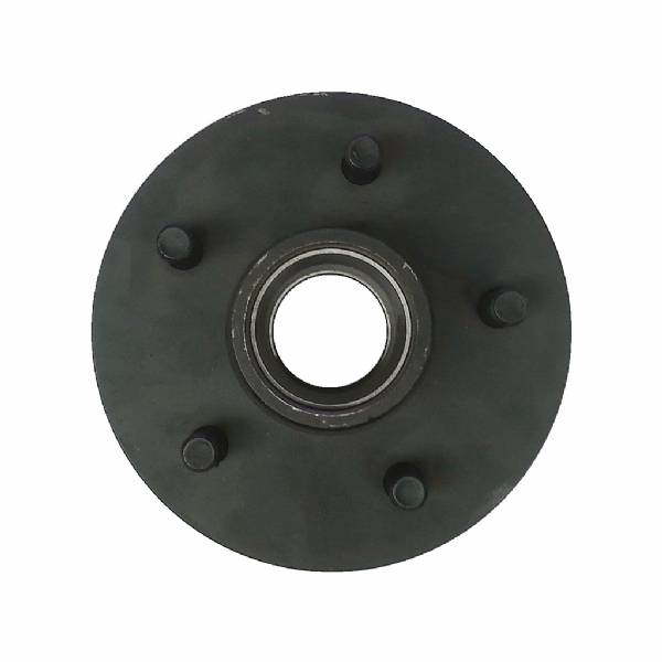 K08-258-1G 2200lb 5 on 4-1/2" Bolt Pattern Large Flange Pre-Greased Idler Hub Kit with 1-1/16" Bearing Set #3