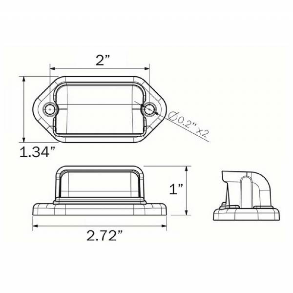 LPL31CB LED Mini License Light #2