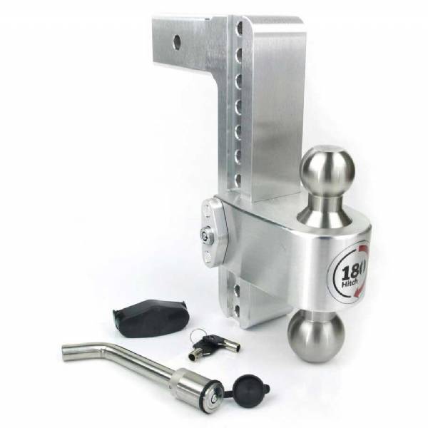 LTB10-2.5-KA 2-1/2" Shank - 10" Drop/11" Rise Stainless combo ball 180° Adjustable Hitch