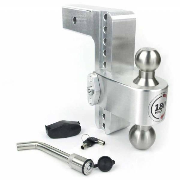 LTB8-2.5-KA 2-1/2" Shank - 8" Drop/9" Rise Stainless combo ball 180° Adjustable Hitch