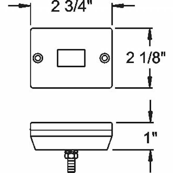 MC36AB Amber Stud Mount Marker Light #3