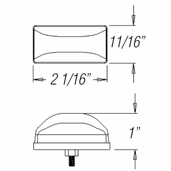 MC95AB Yellow Stud Mount Marker Light with Stainless Steel Base #3