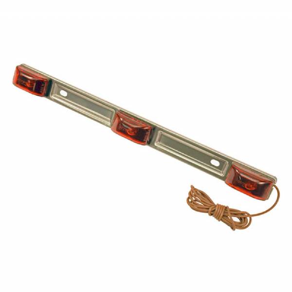 MC97RB Red Identification Light Bar with Stainless Steel Base