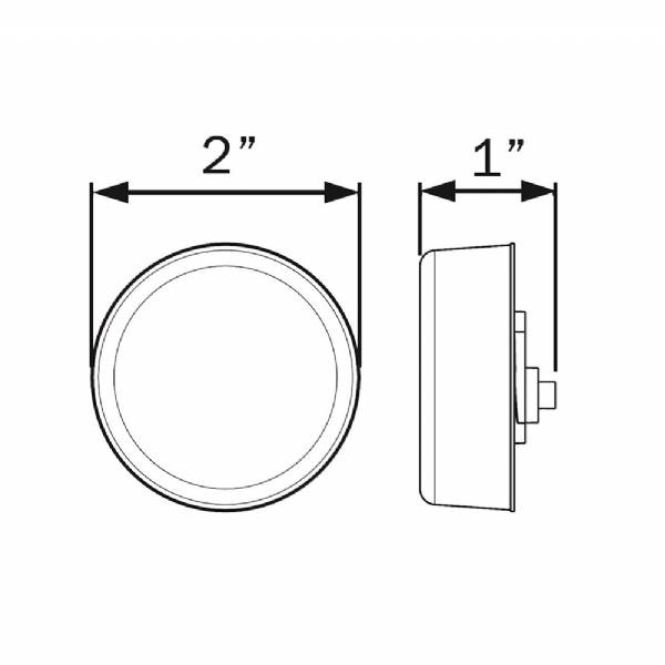MCL55RB 2" LED Grommet Mount Red Marker Light #3