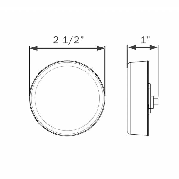 MCL57AB 2-1/2" LED Grommet Mount Amber Marker Light #3