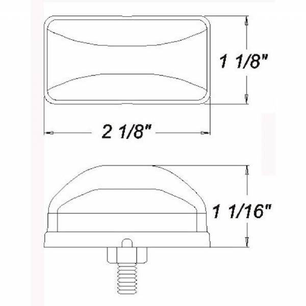 MCL95AB Yellow LED Stud Mount Marker Light with Stainless Steel Base #3