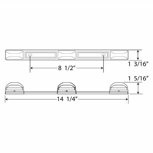 MCL97RB Red LED Identification Light Bar with Stainless Steel Base #5