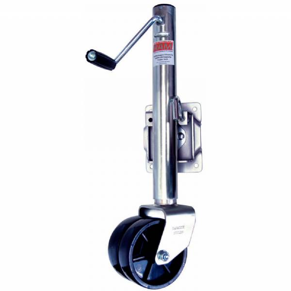 MJ-1500B-DWL 1500LB Sidewind Bolt-on Marine Swivel Jack with Dual 6-inch Wheels