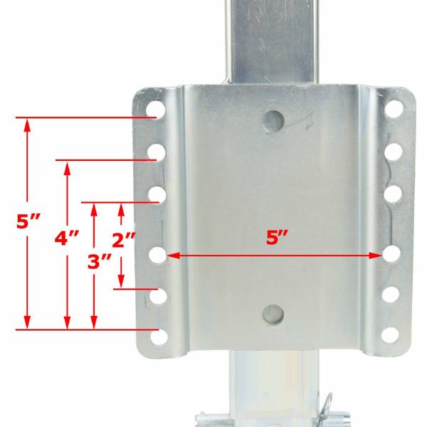 MJSQ-2500B 2500 lb Bolt-On Marine Trailer Tongue Jack with Drop Leg #5