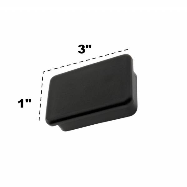 PlasticPlug 1" x 3" Rectangle Plastic Tube Cap