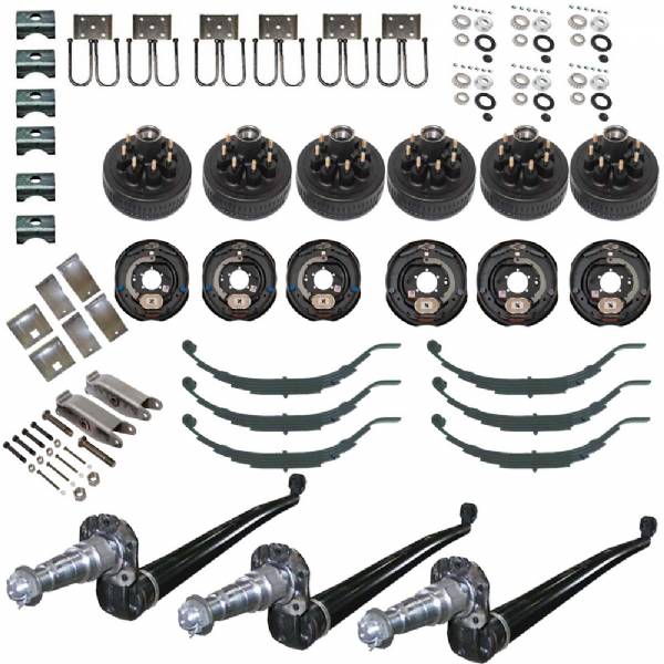 TD7000TRI-S 7000LB 4" Drop Triple Axle Package with Brakes