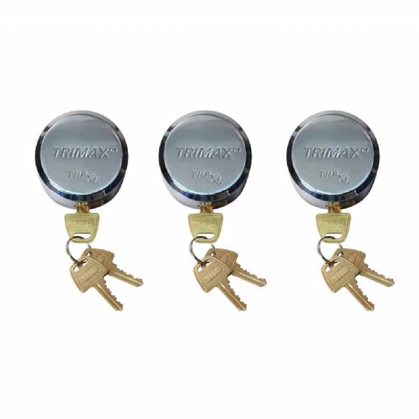 THP3XL 3 Pack Keyed Alike Hockey Puck Style Lock