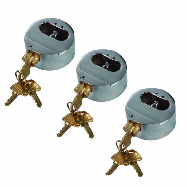 THP3XL 3 Pack Keyed Alike Hockey Puck Style Lock #2