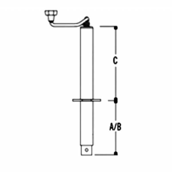 TJA-2000-B 2K Capacity Top-wind A-Frame Tongue Jack #3