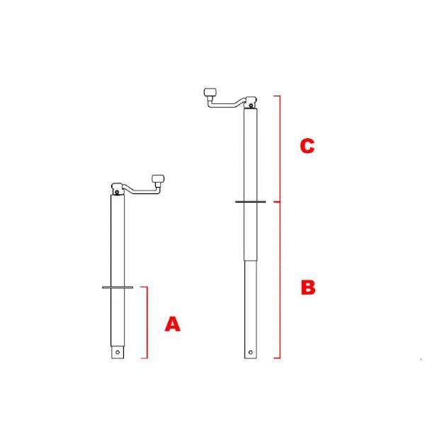 TJA-2000-B 3000 lb Capacity Top-wind A-Frame Tongue Jack #6