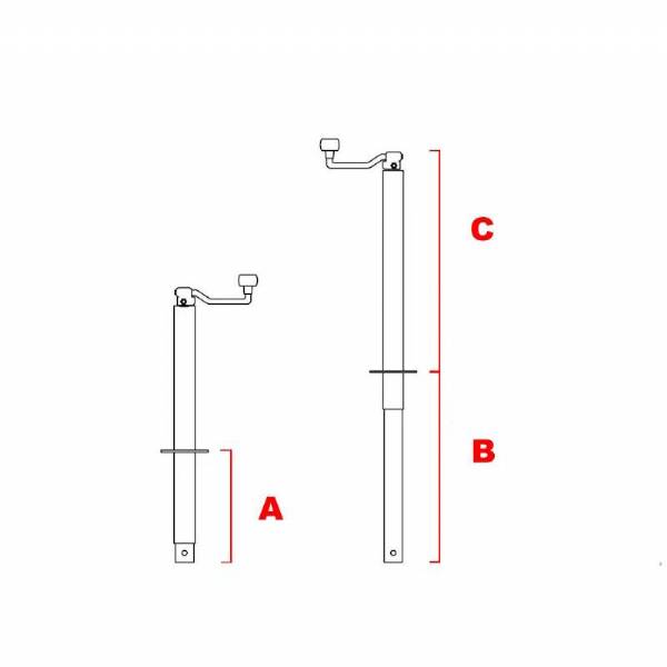 TJA-2001-B 3000 lb Capacity Top-wind A-Frame Tongue Jack #6