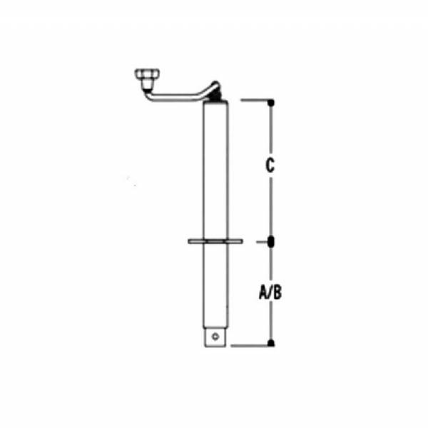 TJA5000TB 5000LB Capacity Topwind Tongue Jack #2