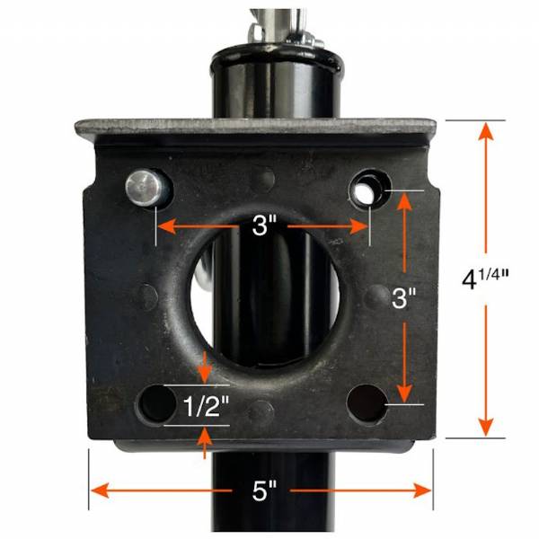 TJB-2001-B 3000 lb Weld-on Topwind Snap Ring Swivel Jack #6