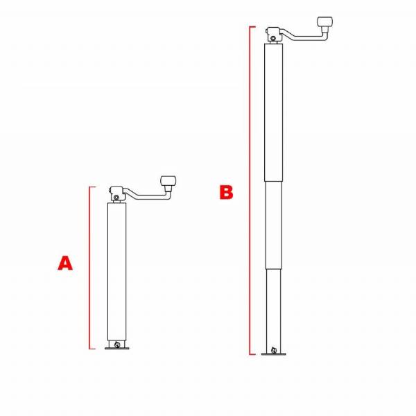 TJD-7000 8000 lb Top-wind Drop leg Trailer Jack #6