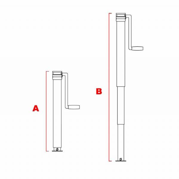 TJD-7000S 8000 lb Side-wind Drop leg Trailer Jack #6